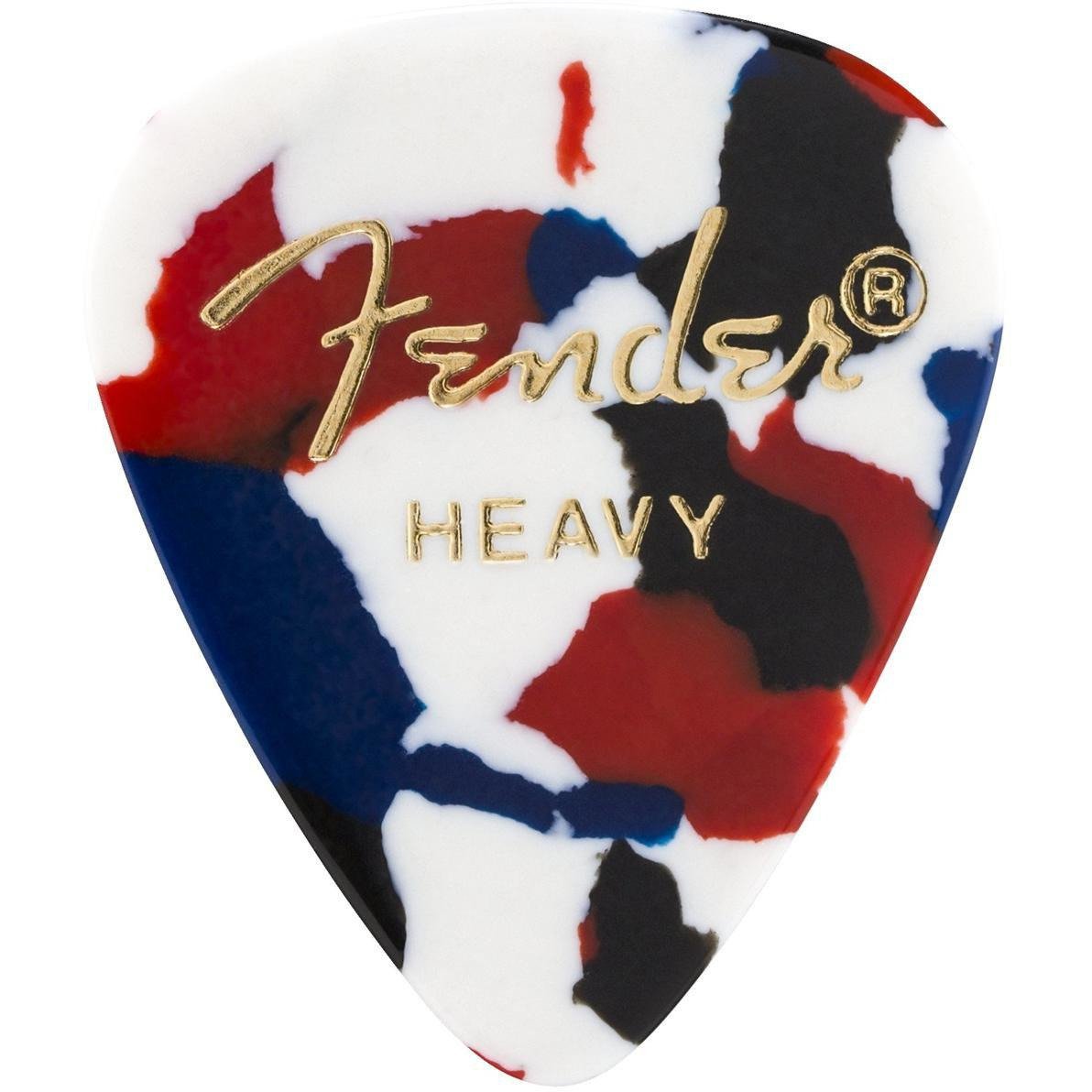 Fender 351 Shape Premium Picks 12 Count Pack-Heavy-Confetti-Andy's Music