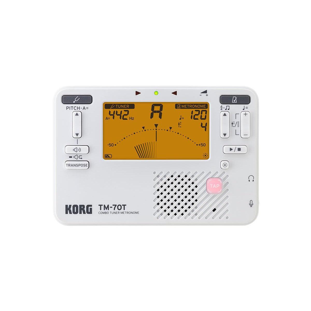 KORG TM-70T Tuner-Metronome Combo-WHITE-Andy's Music