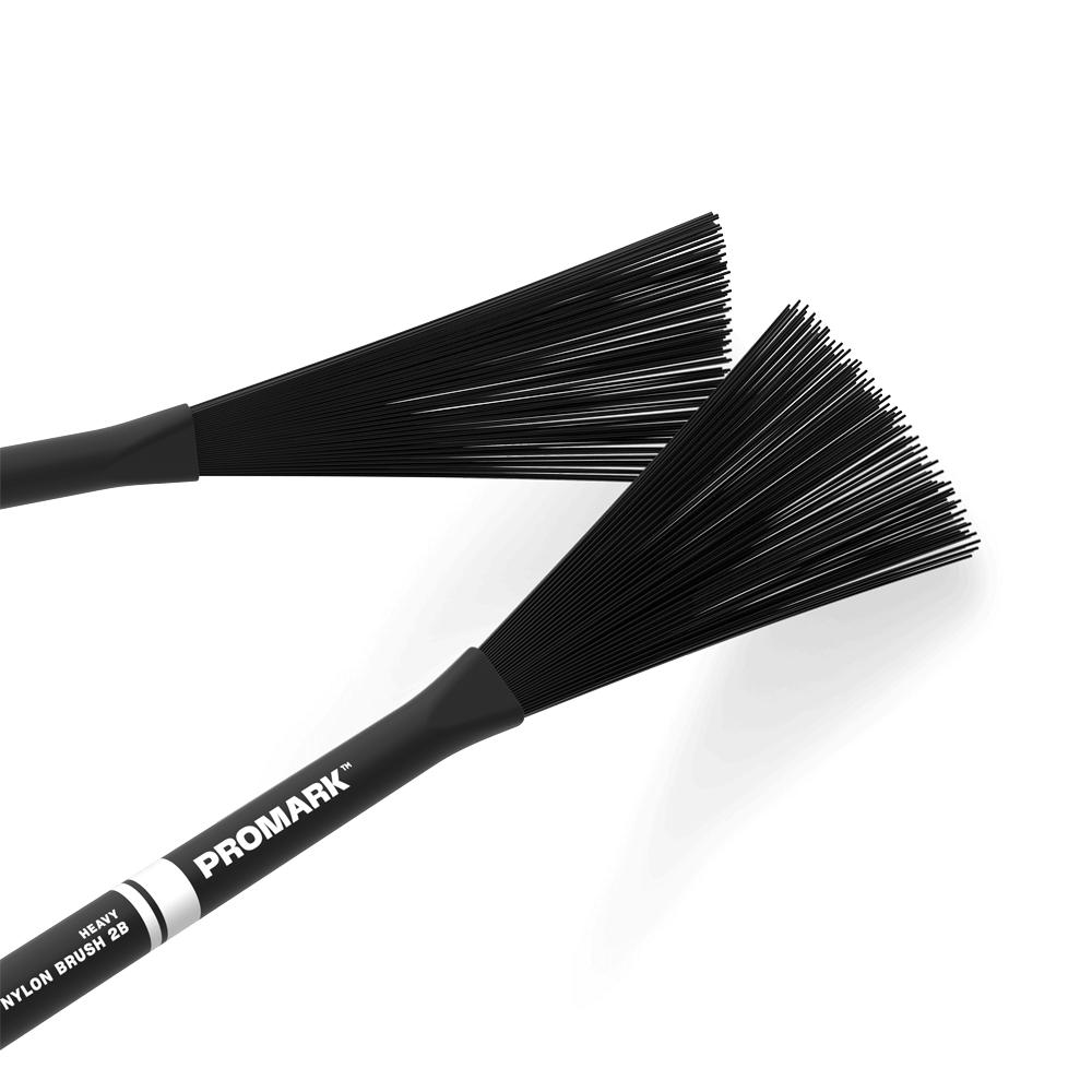 ProMark Heavy Nylon Brushes 2B Black PMNB2B-Andy's Music