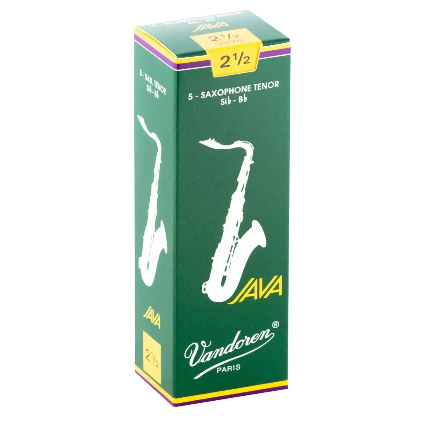 Vandoren Tenor Sax Java Reeds 2.5 SR2725 Qty 5-Andy's Music