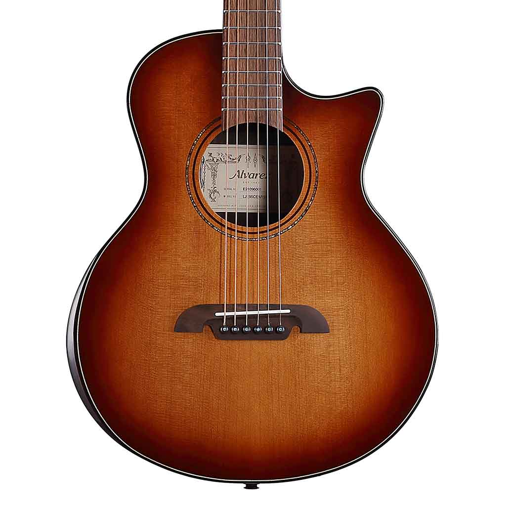 Alvarez LJE95CEARSHB Artist Elite Little Jumbo Travel Acoustic Electric Cutaway Guitar-Andy's Music