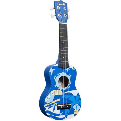 Amahi DDUK Tropical Series Soprano Ukulele With Bag-Blue Bird-Andy's Music