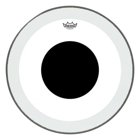 Remo Powerstroke P3 Clear Black Dot Bass Drumheads-Andy's Music