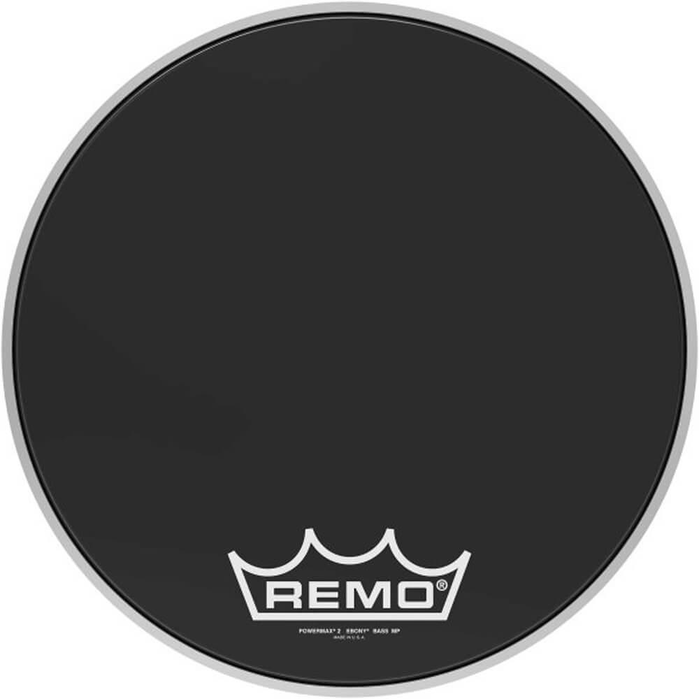 Remo Powermax 2 Ebony Crimplock Marching Bass Drumhead-Andy's Music